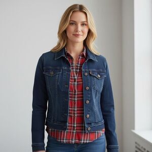 Levi’s Denim Jean Jacket Size Small Classic Blue Button Front Stretch